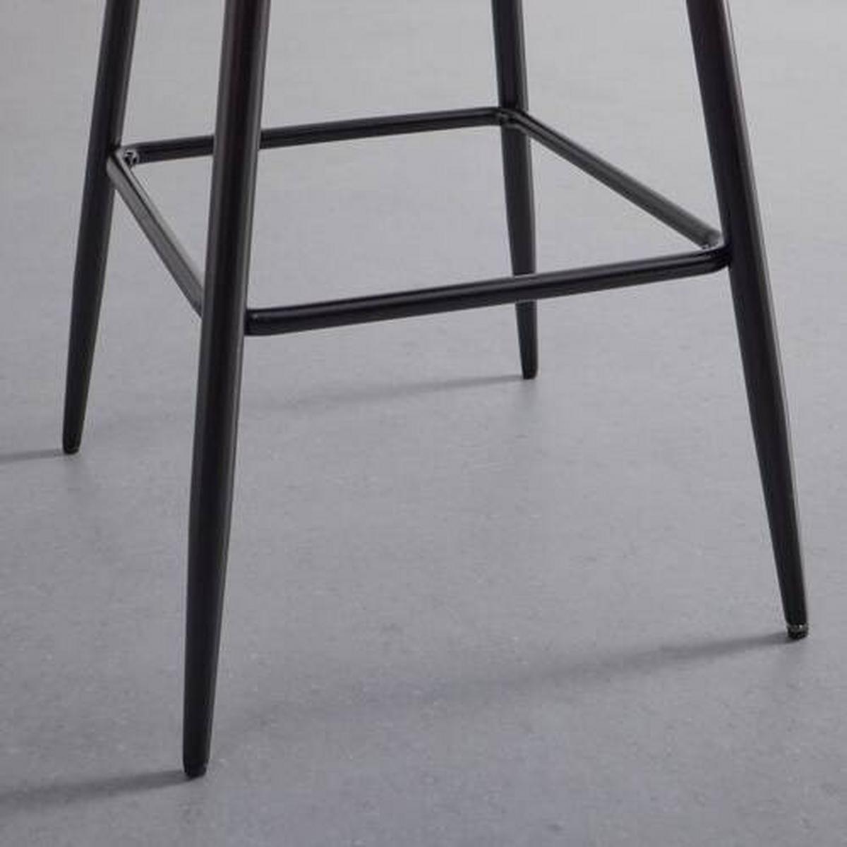Sada barových židlí LUKA žlutá 2 ks - černá/žlutá, Moderní, kov/dřevo (42,5/100/49cm) - P & B