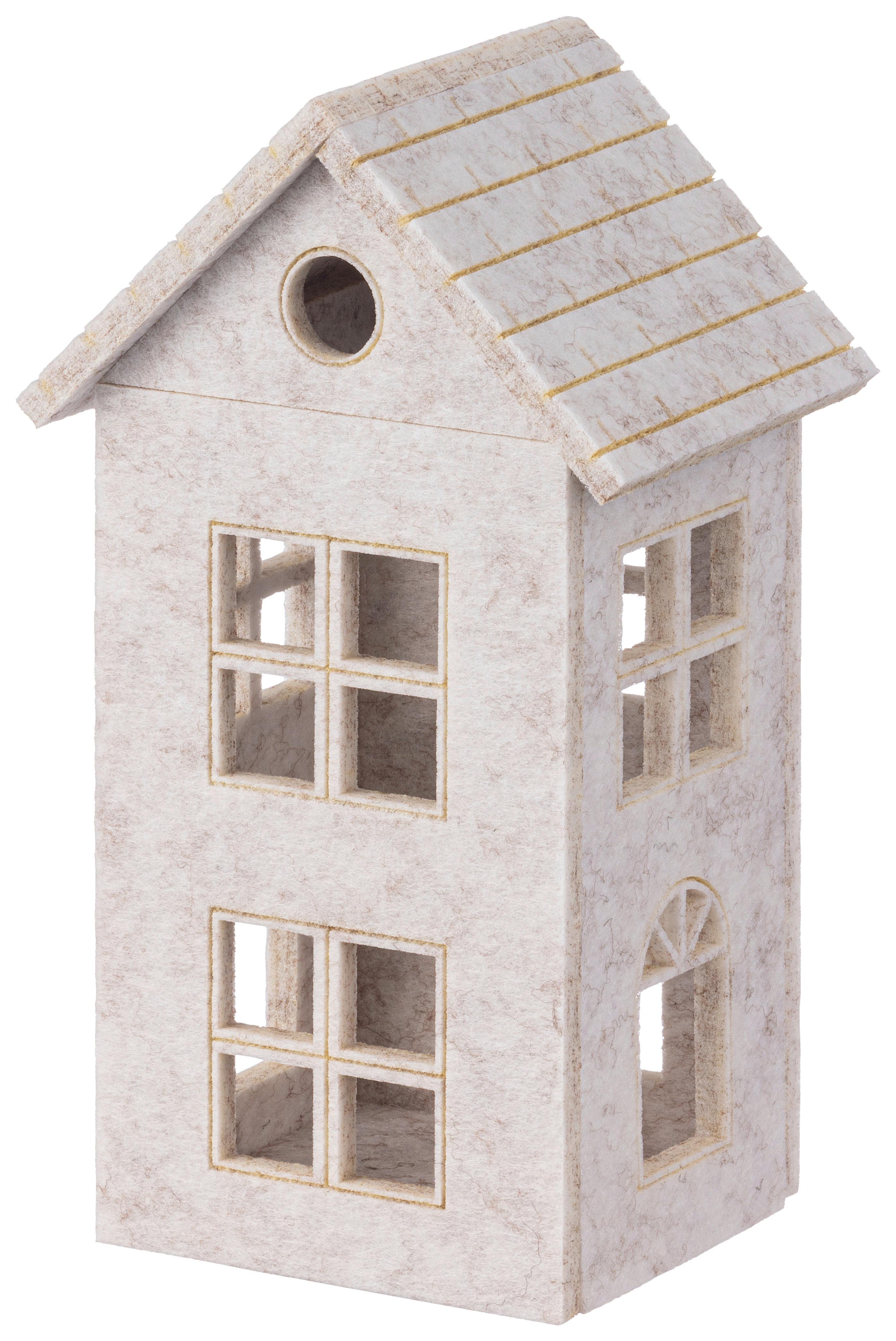 DEKOHAUS Fredi H: 21 cm - Creme, KONVENTIONELL, Textil (11,8/10/21cm) - Luca Bessoni