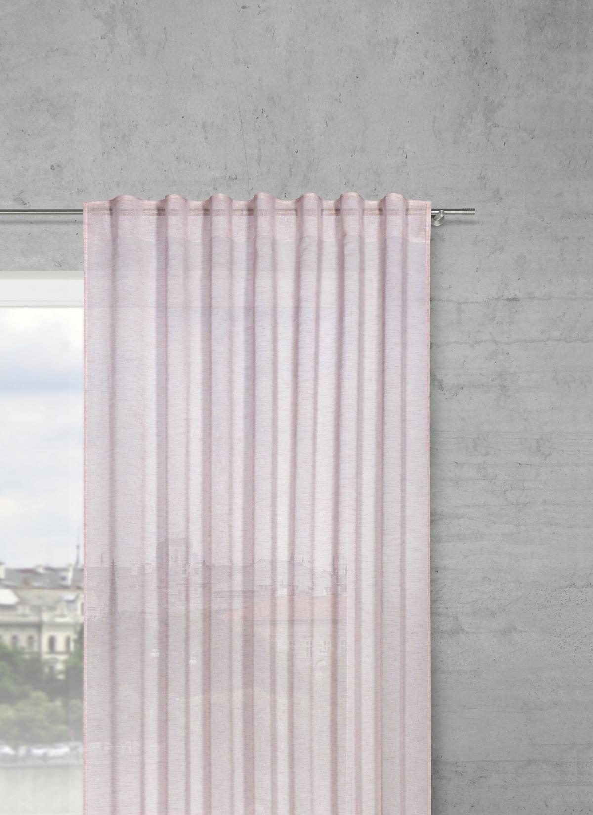 HOTOVÝ ZÁVES Sigrid, 140/245 cm - ružová, Romantik / Landhaus, textil (140/245cm) - Premium Living