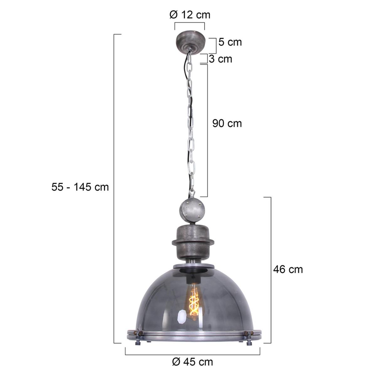 Pendelleuchte Bikkel - Trend, Glas/Metall (42/145/42cm)