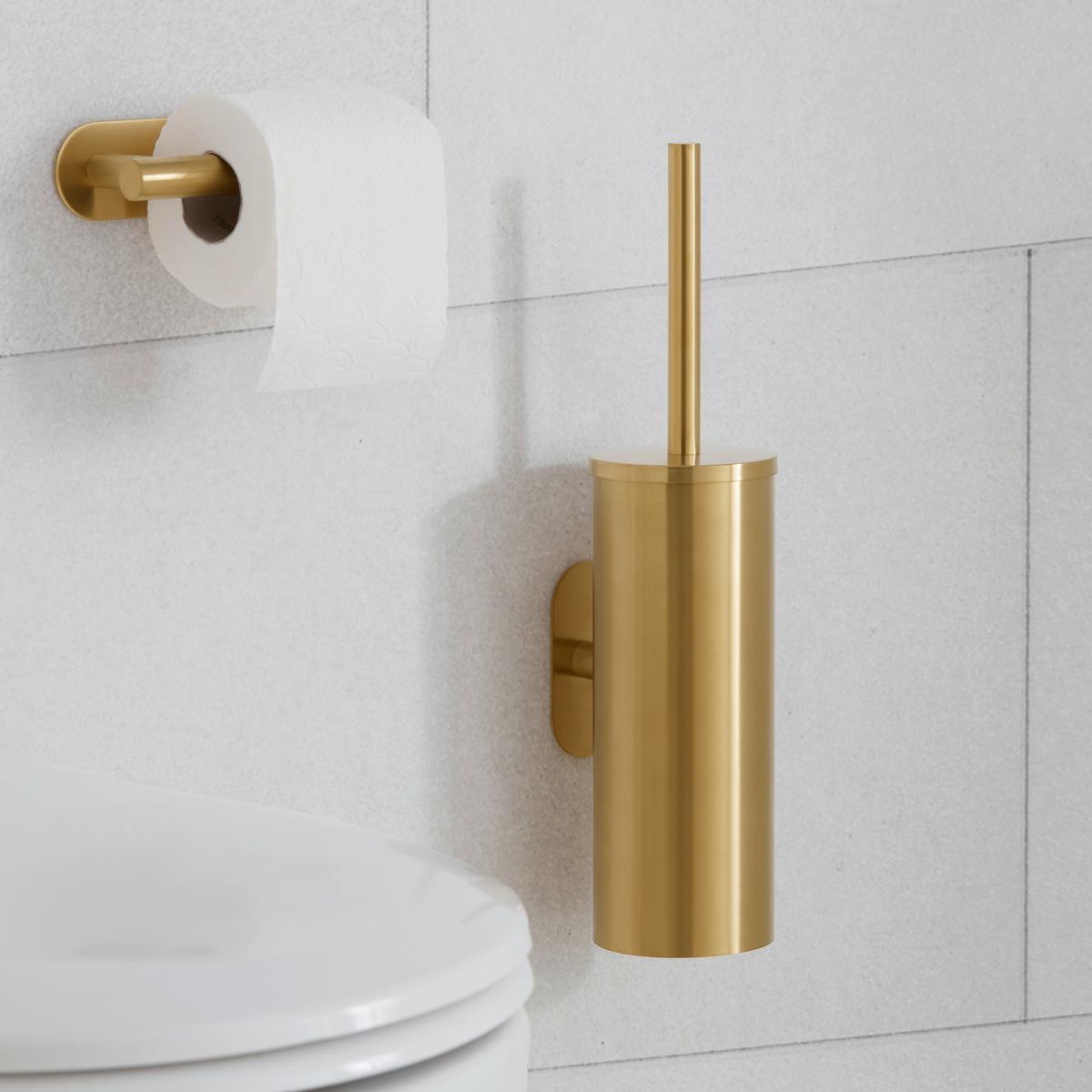 WC kefa so stojanom OREA GOLD -SB- - zlatá, Lifestyle, kov/plast (9/39,5/12,5cm) - Mömax