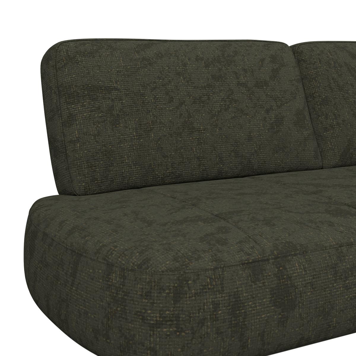 Sitzbank grün mit Metallbeinen Ulmo B: 162 cm - Schwarz/Grün, MODERN, Textil/Metall (162/83/71cm)