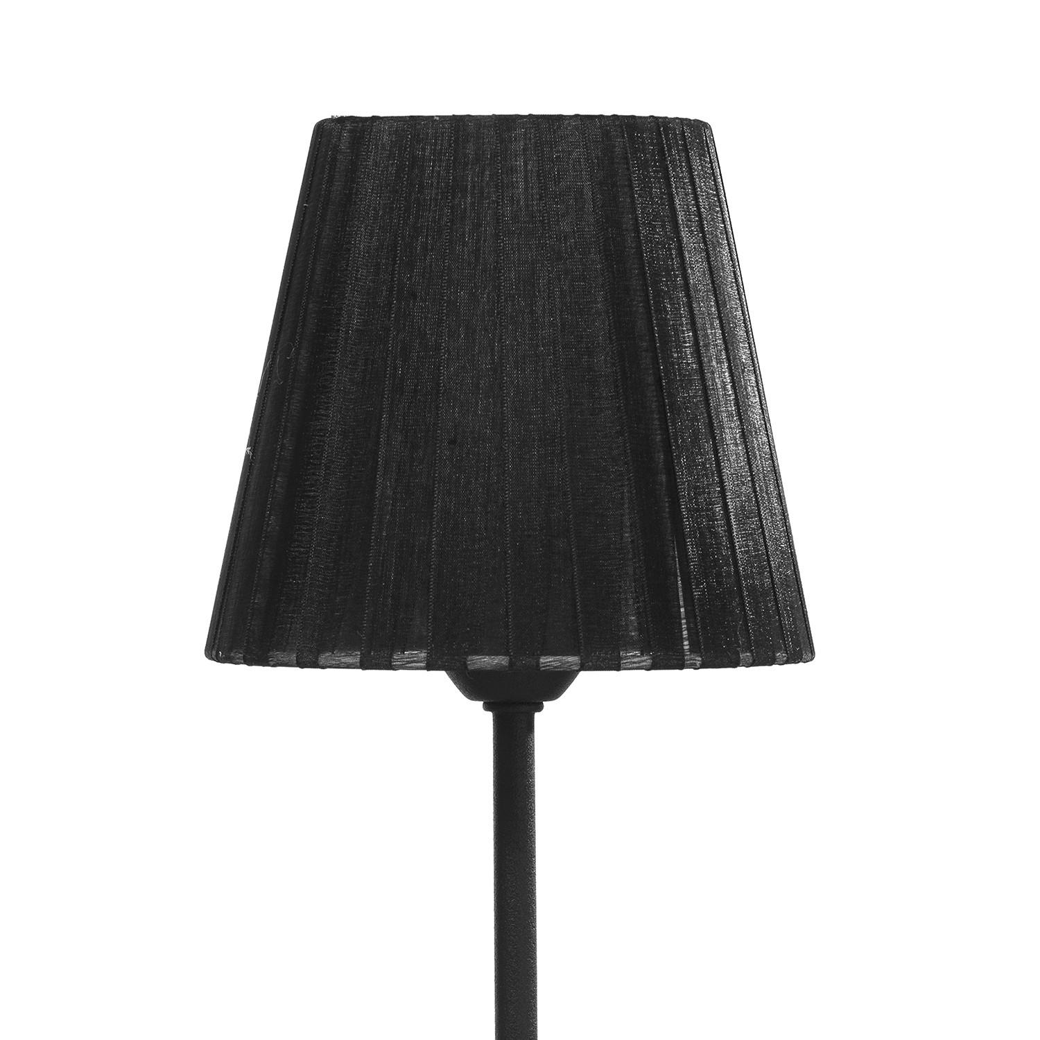 Nachttischleuchte 5031/Ln - Schwarz, Basics, Textil/Metall (15/15/36cm)
