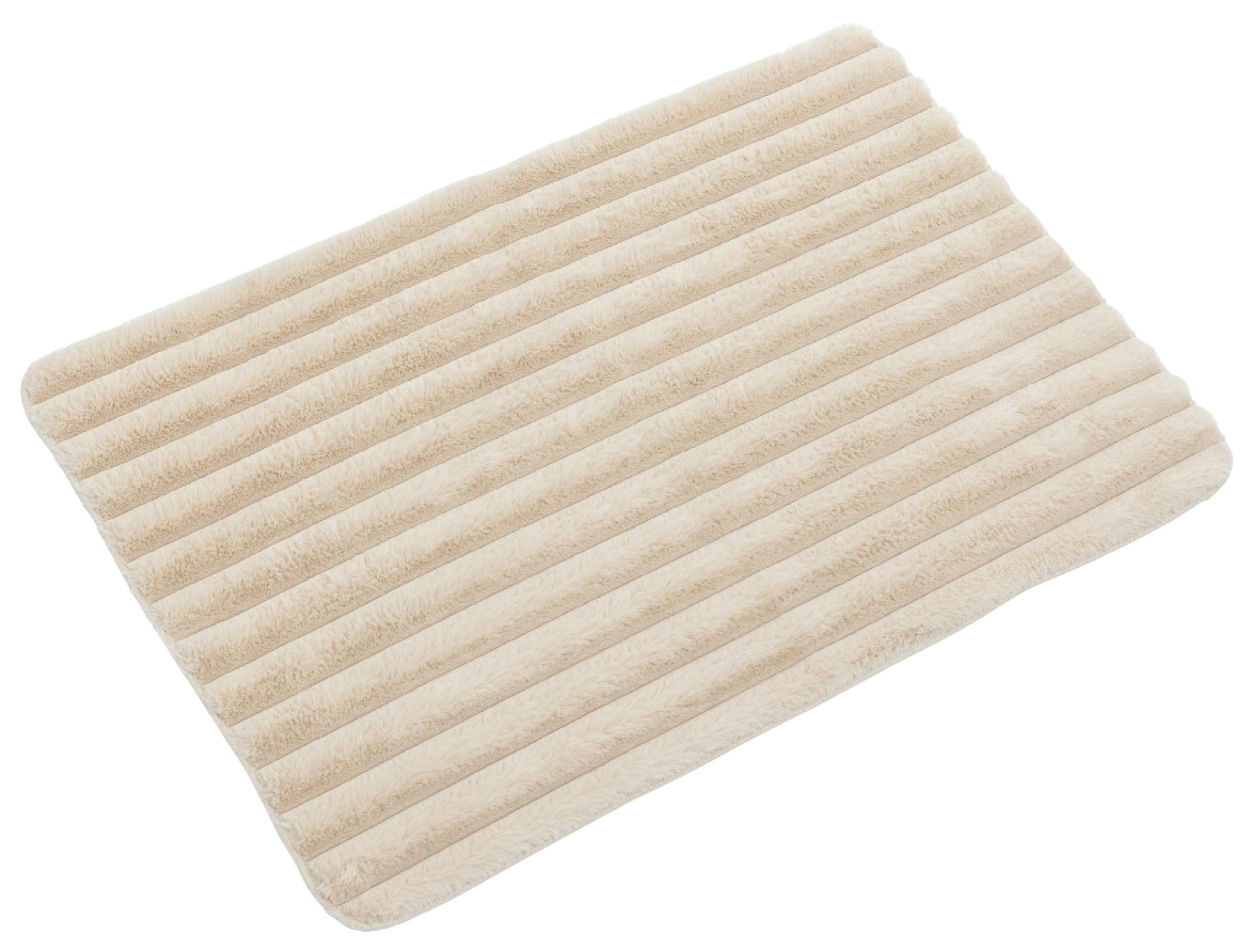 BADEMATTE WHITE ROCK - Beige, MODERN, Textil (45/70cm) - Luca Bessoni