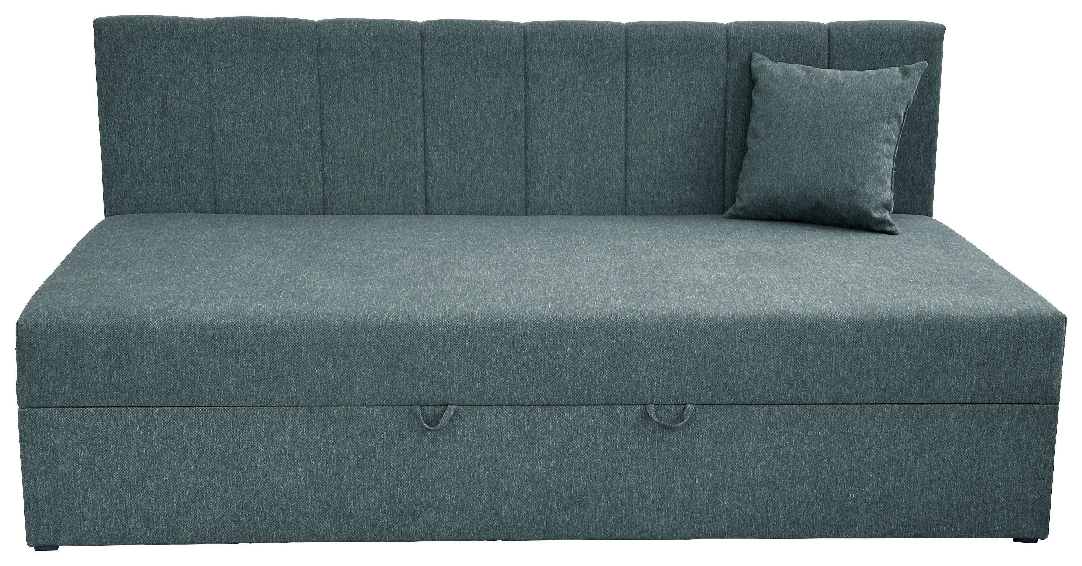 Boxbett Mit Bettkasten Moritz 90x200 Cm Blau - Blau/Schwarz, Basics, Holzwerkstoff/Textil (90/200cm) - P & B