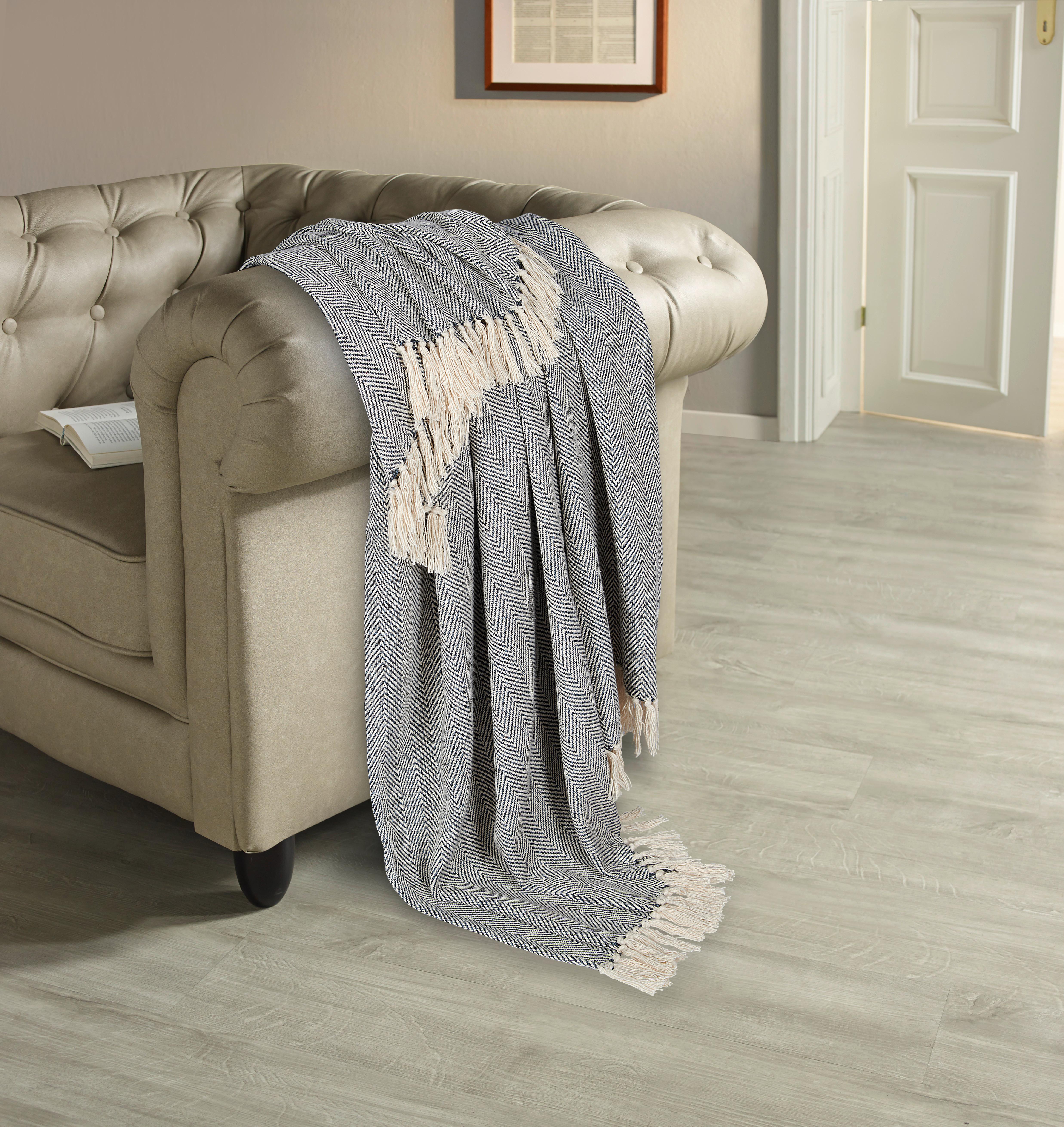 Tagesdecke Kordula 210x260 Cm Natur/schwarz, Sofaüberwurf - Schwarz/Naturfarben, ROMANTIK / LANDHAUS, Textil (210/260cm) - James Wood