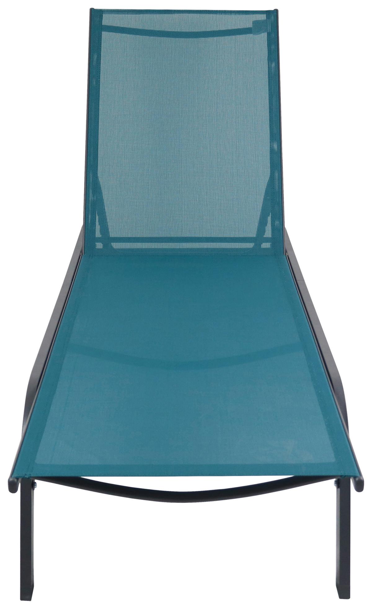 Sonnenliege Sonlas Klappbar - Blau, MODERN, Kunststoff/Textil (32/58/192cm) - Ambia Garden