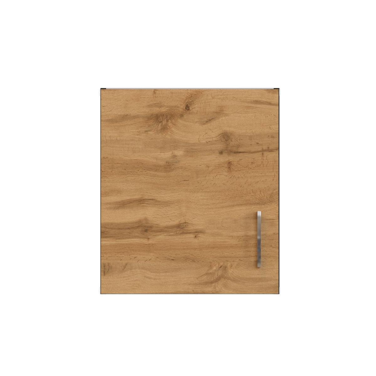 Küchenoberschrank B: 50 Cm Eiche Deko/anthraz. 1 Drehtür - Anthrazit/Eiche Wotan, MODERN, Holzwerkstoff (50/57/34cm) - Held