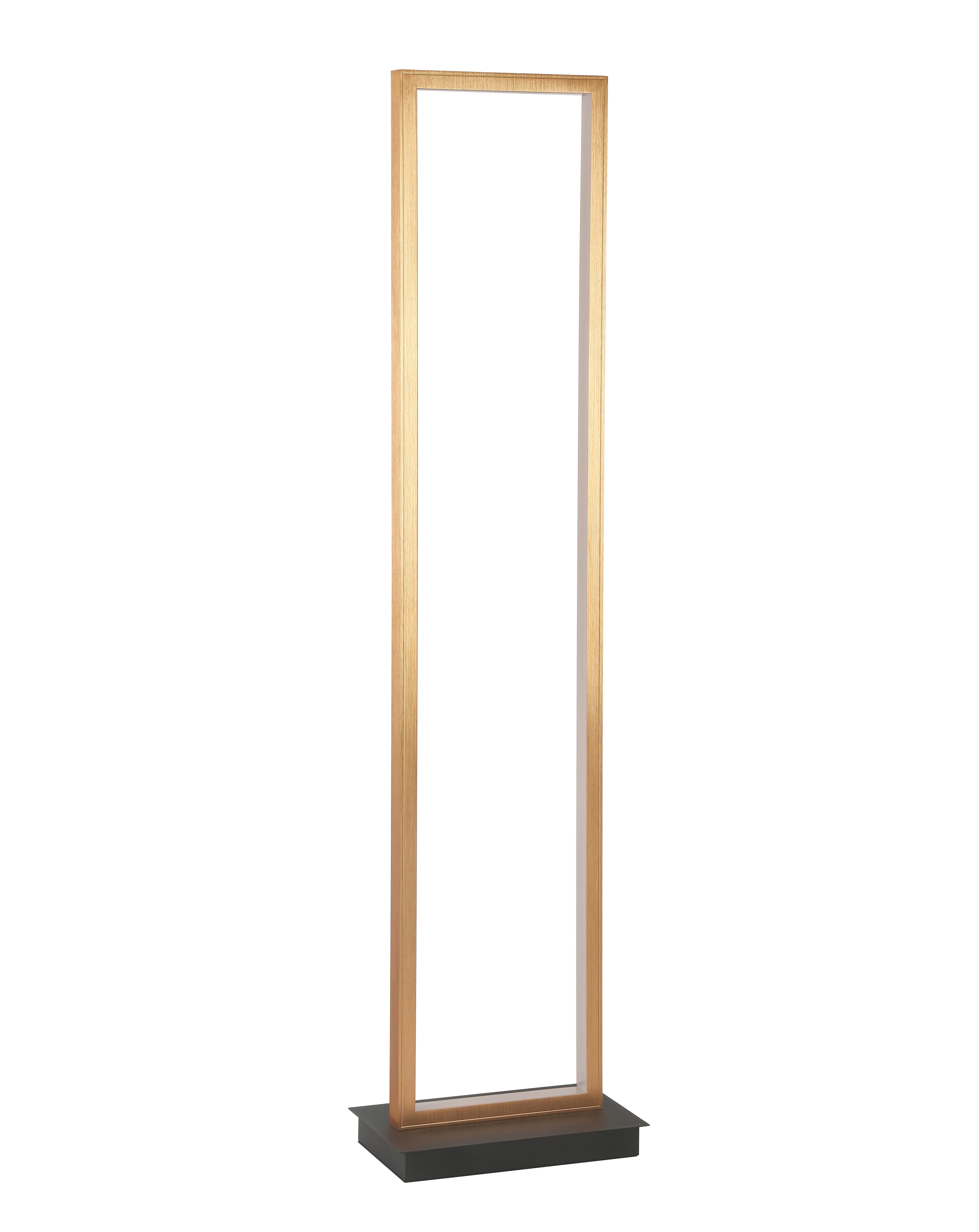 Stojacia Led Lampa Emomi, V: 120cm - čierna/zlatá, Moderný, kov/plast (30/18/120cm) - Modern Living