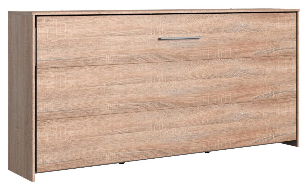 Schrankbett mit Lattenrost 90x200 Juist, Eiche Dekor - Eichefarben, KONVENTIONELL, Holz/Holzwerkstoff (90/200cm) - MID.YOU