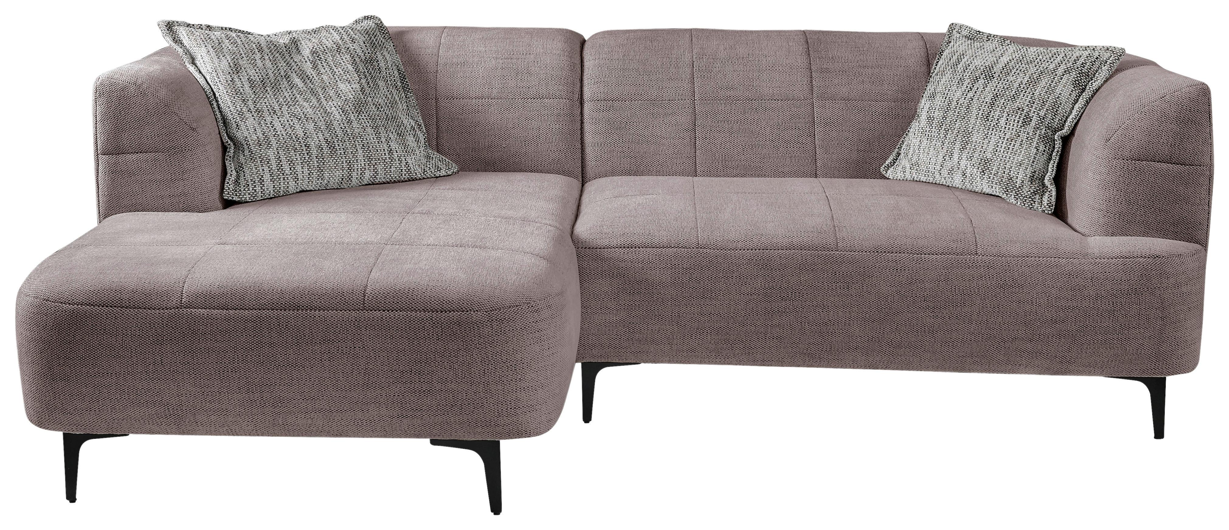 Ecksofa Lou Taupe/Schwarz, 158 cm - Taupe/Schwarz, Design, Textil (158/247cm) - MID.YOU