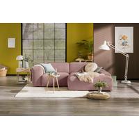 Ecksofa Hannah Rosa 252x170 cm - Schwarz/Rosa, Design, Textil (252/170cm) - MID.YOU