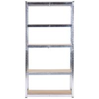 Nagy Teherbírású Polc Luca - ezüstszínű, Trend, faalapú anyag/fém (90/40/180cm) - Best Price