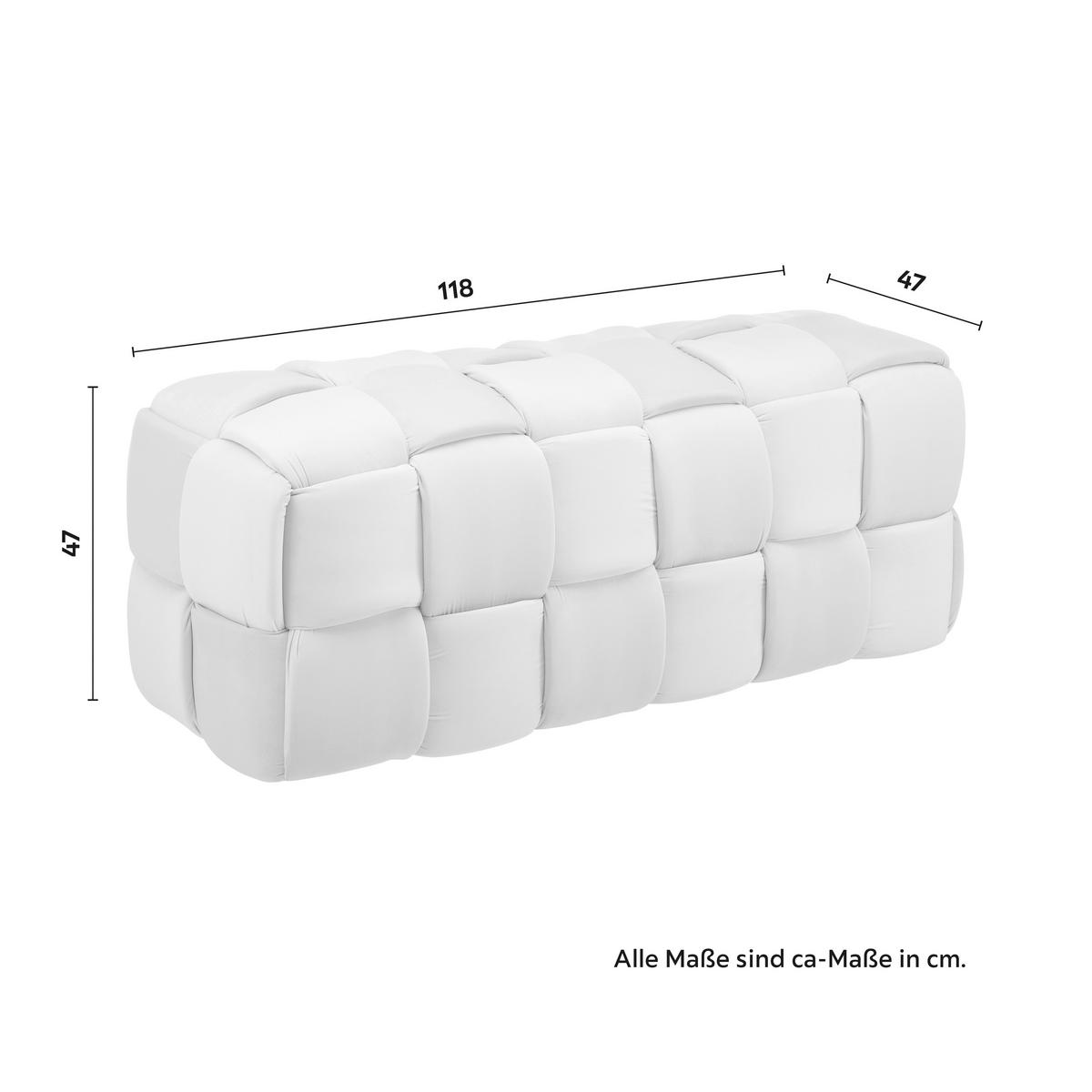 Moderná lavica ELLA béžová - čierna/béžová, Modern, drevo/textil (118/47/47cm) - Bessagi Home
