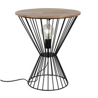 STOLNÍ LAMPA TABLE - černá/barvy dubu, Moderní, kov/dřevo (45/54cm) - Mömax