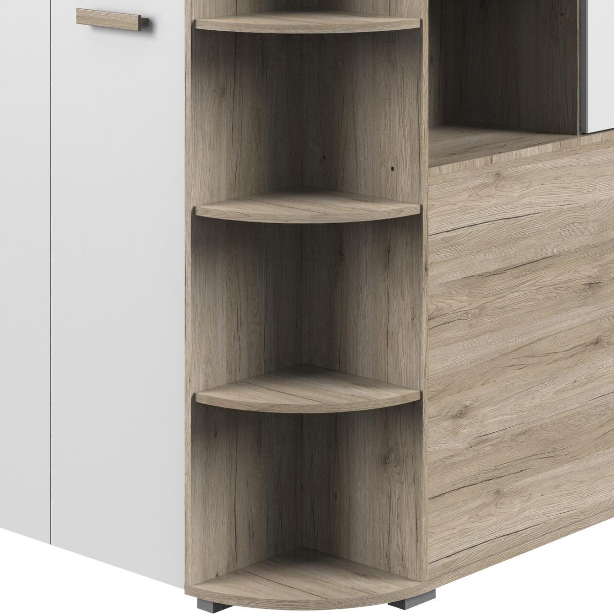 Sarokszekrény Cariba 124/199 Cm - San Remo tölgy/fehér, Design, faalapú anyag (124/199/148cm) - MID.YOU