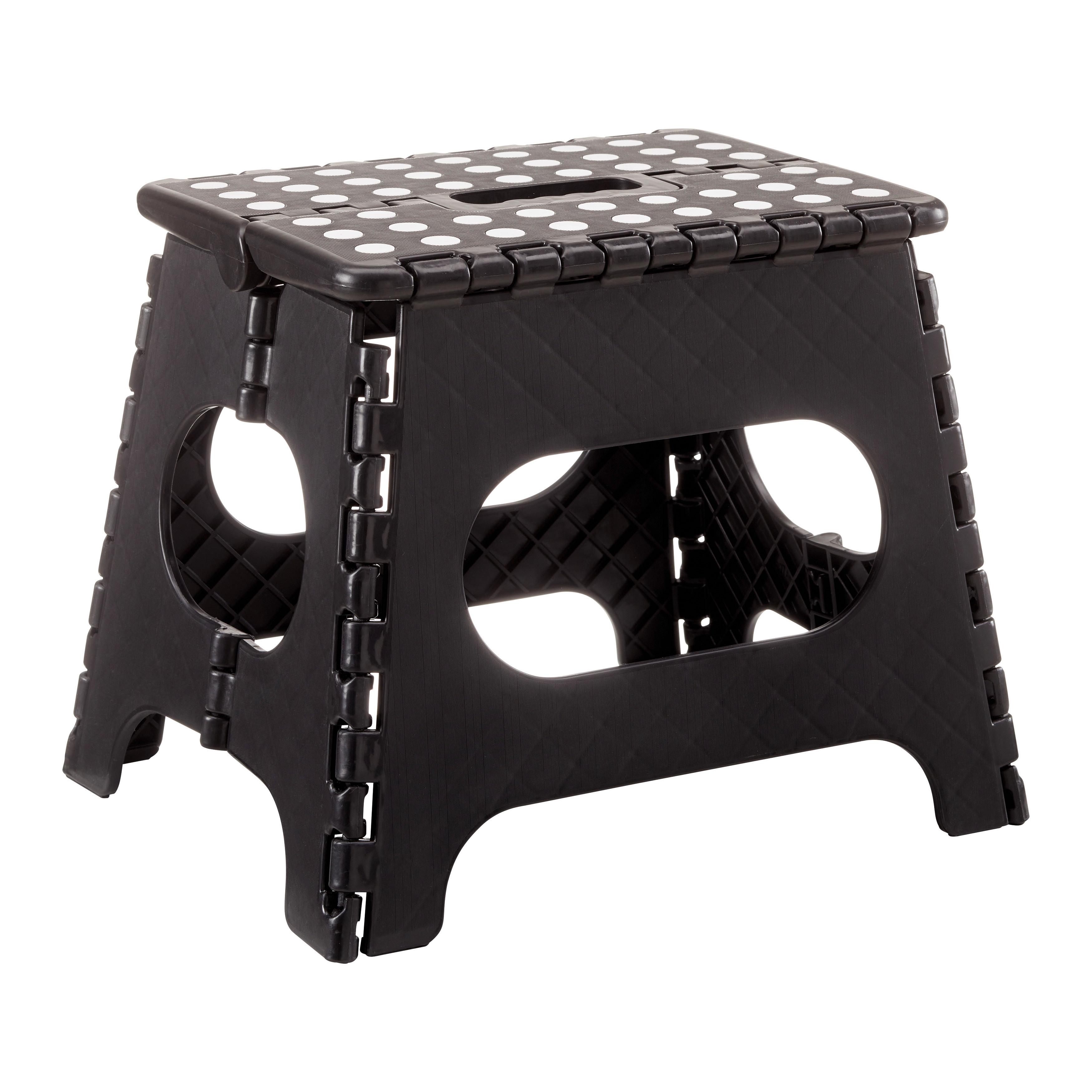 Skladací stolček KURT - čierna, Konventionell, plast (34/27/26cm) - Mömax