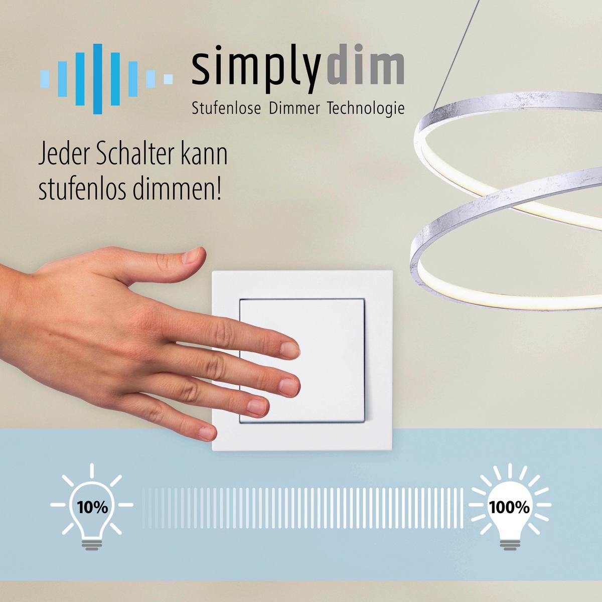 LED-Deckenleuchte Ivanka L: 70 cm dimmbar und Schwenkbar - Schwarz, Design, Kunststoff/Metall (70/44/6,8cm)