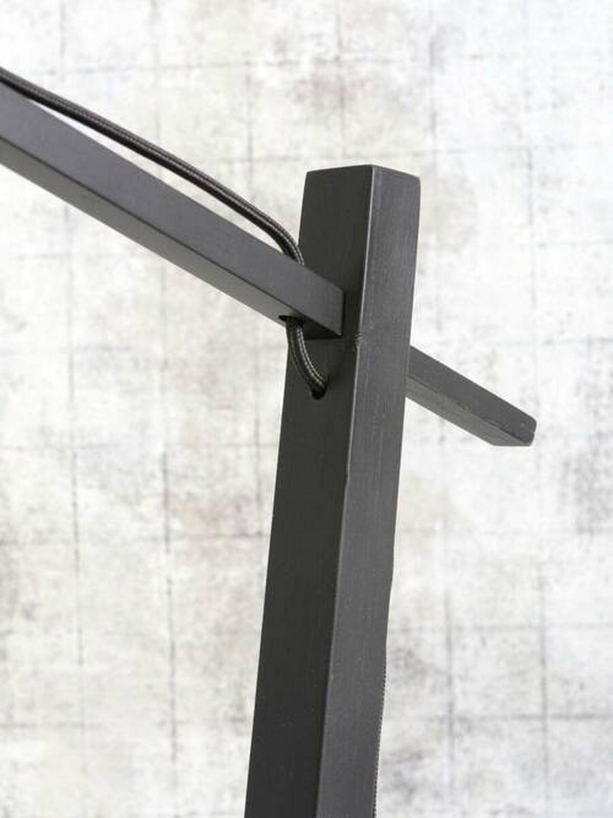 Stehleuchte Bhutan/Fs/Ad/B/2520/Bn - Schwarz/Naturfarben, Trend, Holz (150/31/55cm) - Good & Mojo