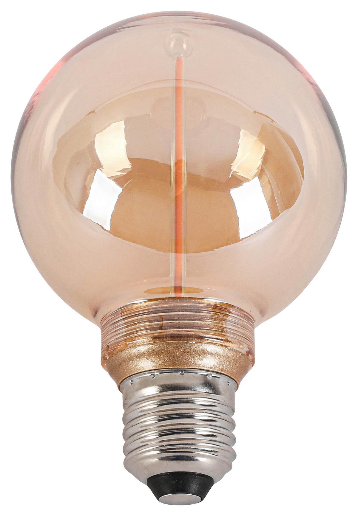 LED ŽÁROVKA C82218MM - jantarové barvy, Konvenční, kov/sklo (8/12,2cm) - Modern Living