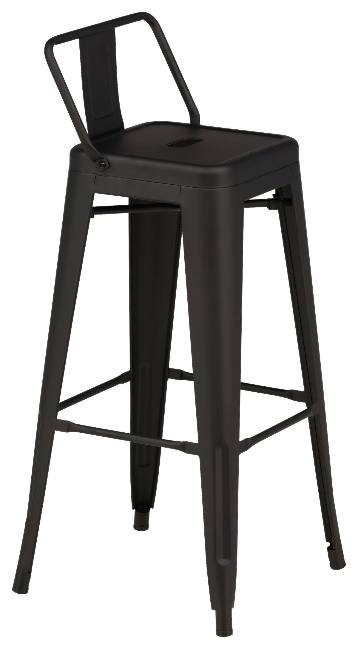 Barhocker-set Tempe - Schwarz, Design, Metall (43/94/43cm) - Livetastic