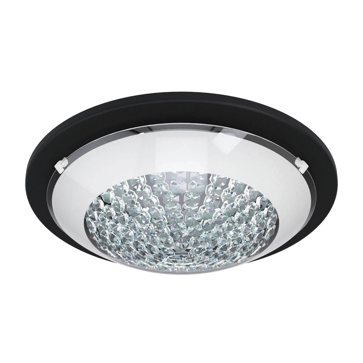 Deckenleuchte 99356* Acolla 1 - Schwarz/Weiß, Design, Glas/Metall (29/8,5cm) - Eglo