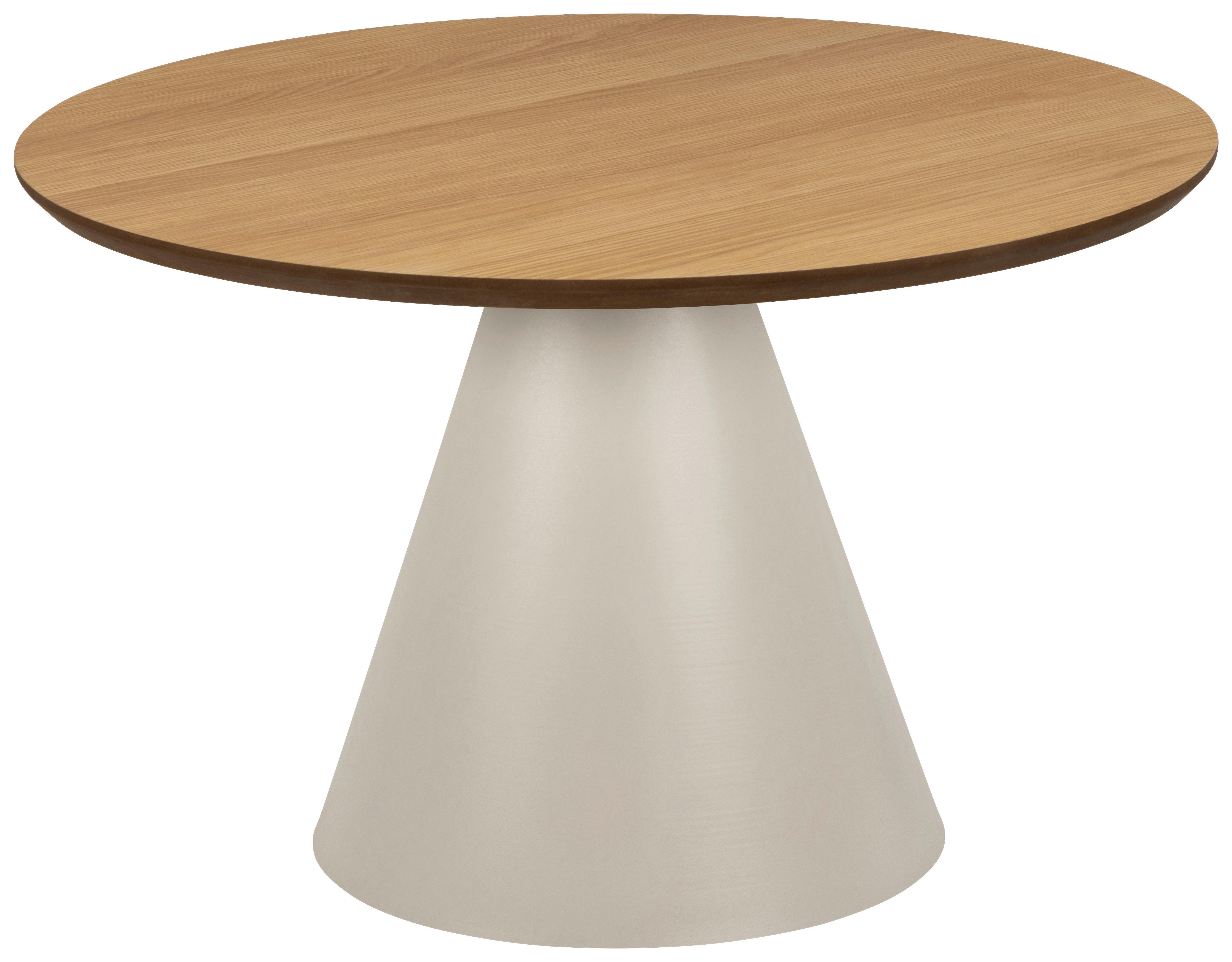 KONFERENČNÝ STOLÍK SOLI 65 - sivá/kašmírová, Design, kov/kompozitné drevo (65/43cm)