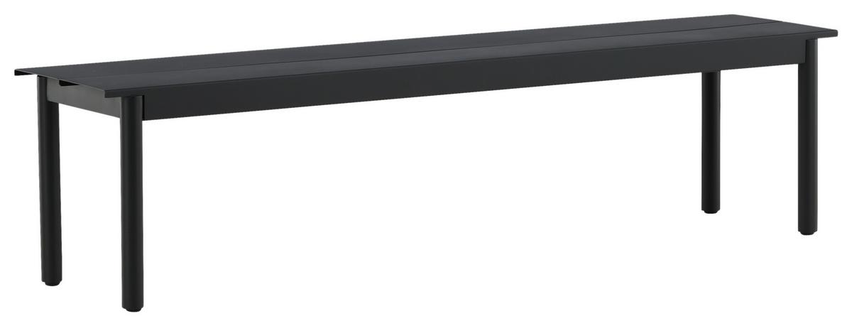 Gartenbank Modena - Schwarz, KONVENTIONELL, Metall (180/35/40cm) - Gardenson