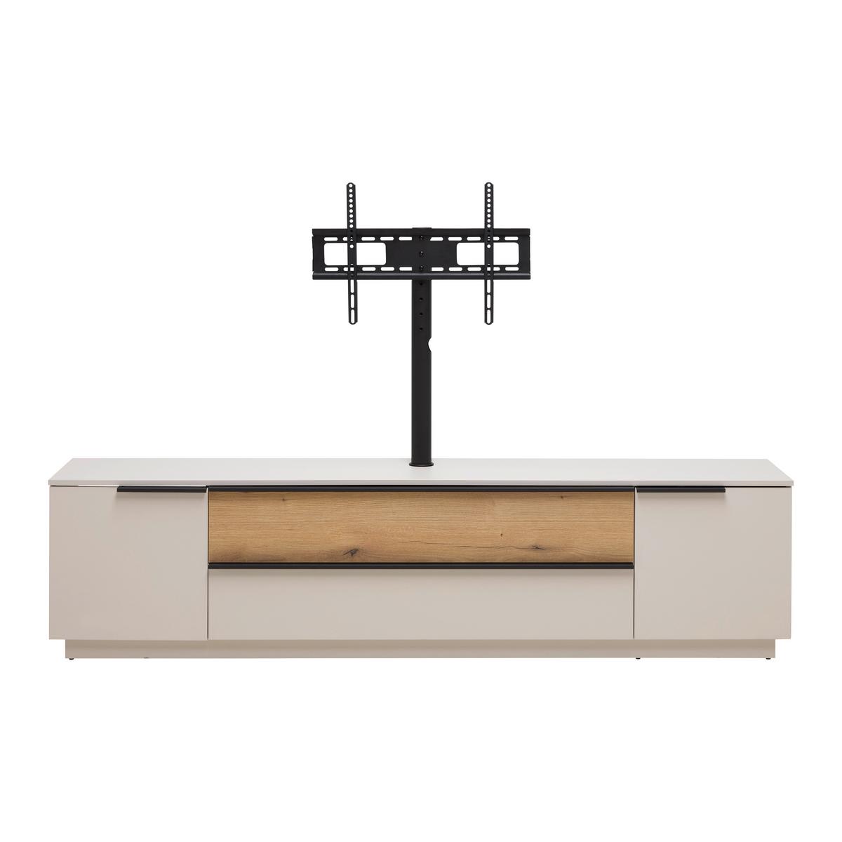 TV-Element Neo vč. LED dekor dub/kašmír - barvy dubu/černá, Moderní, kov/kompozitní dřevo (210/53/40cm) - Mömax
