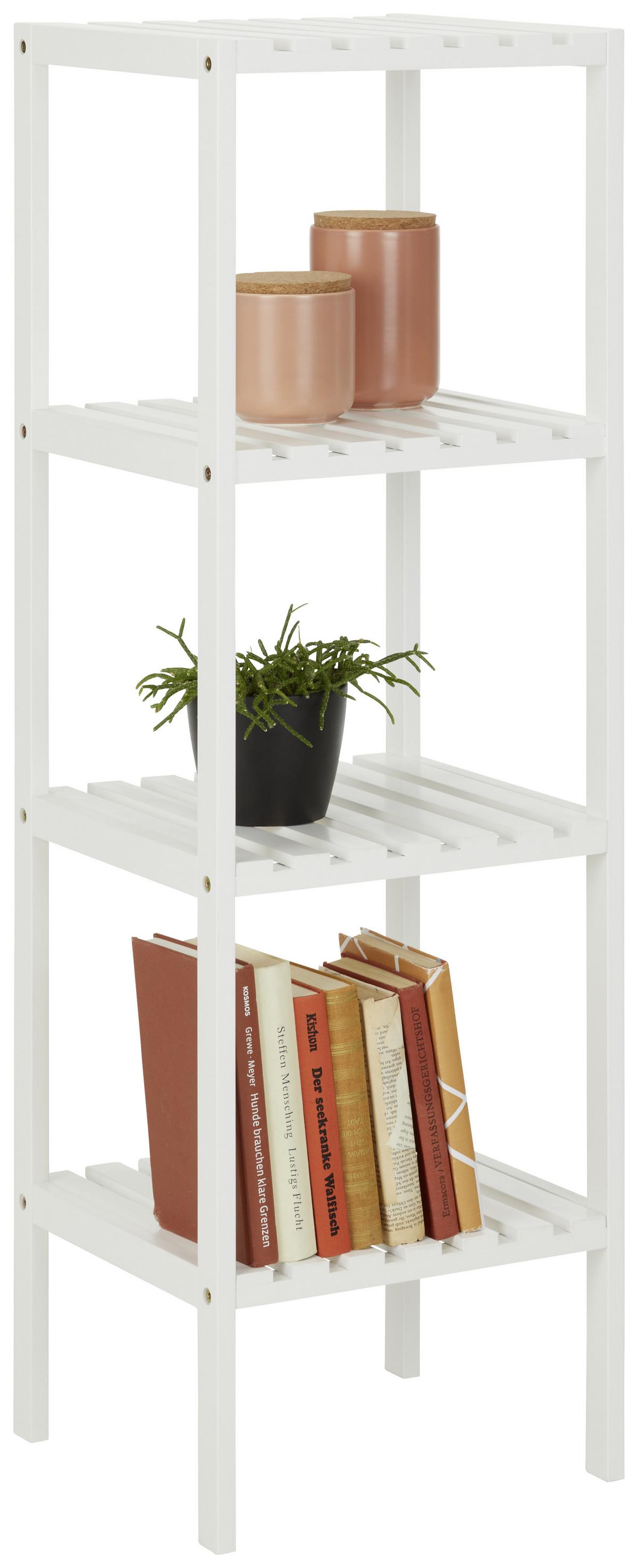REGÁL LILLY - biela, Modern, kompozitné drevo (34/110/33cm) - Mömax