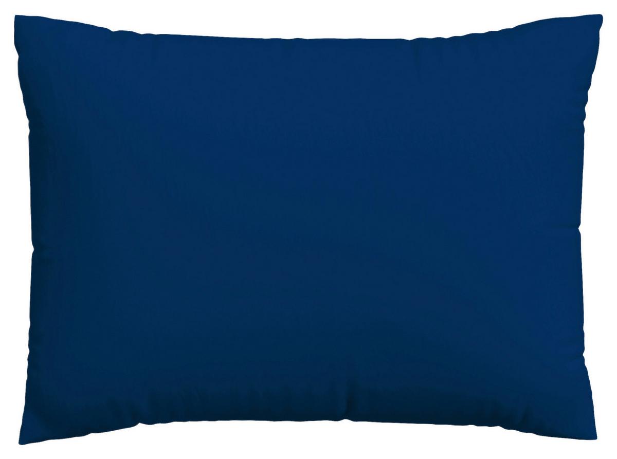 Kopfpolsterbezug Woven Satin - Dunkelblau, Basics, Textil (70/90cm) - Schlafgut