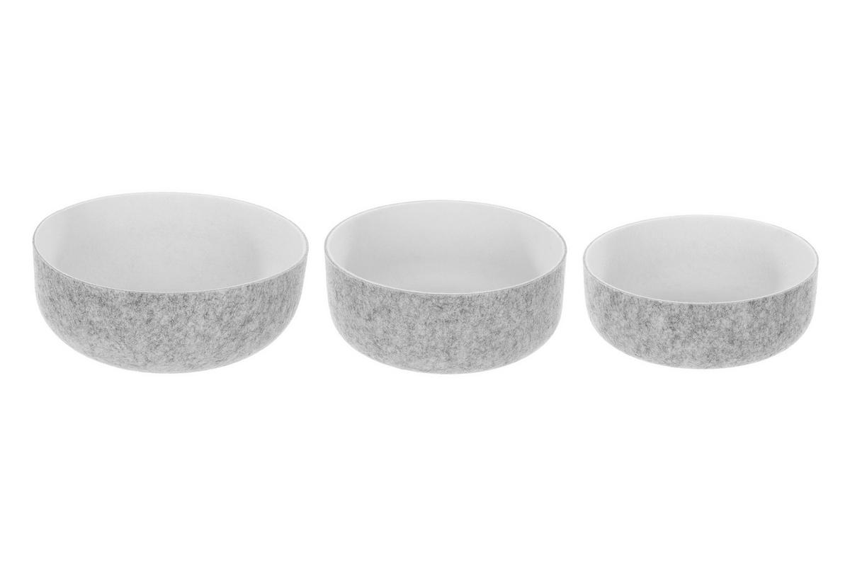 Korbset Stefan - Hellgrau/Weiß, KONVENTIONELL, Kunststoff - Luca Bessoni