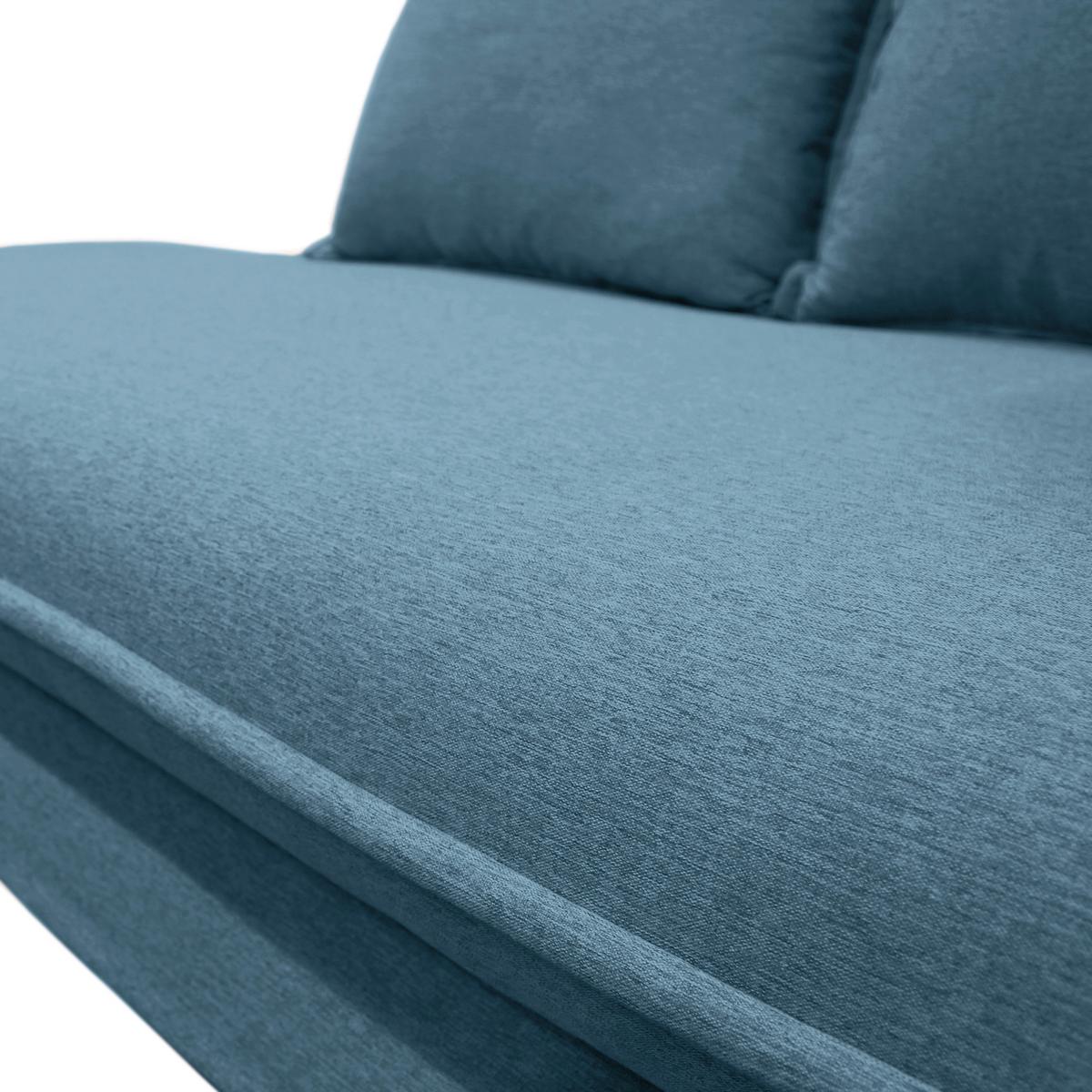 Relaxliege Latte L: 224 cm Petrol mit Bettkasten - Blau/Silberfarben, Design, Textil (224/84-99/107cm) - MID.YOU
