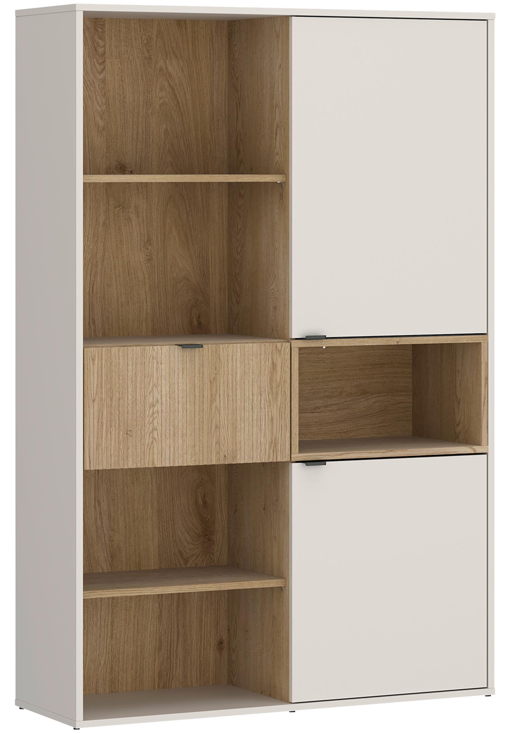 Regal Samm Eichefarben, Beige B: 103,6 cm - Eichefarben/Beige, Trend, Holzwerkstoff (103,6/160,5/40cm)