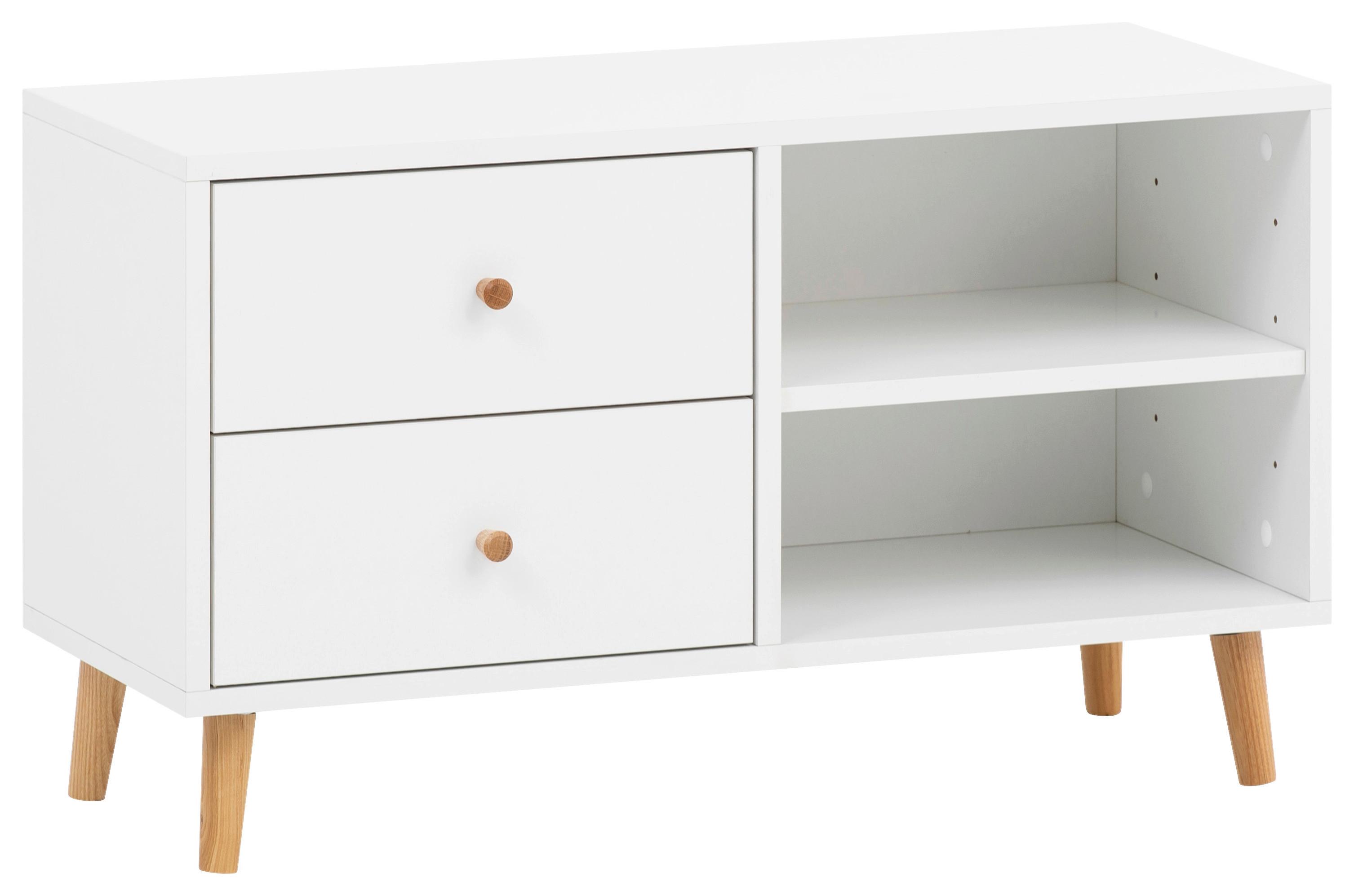 Garderobenbank Bjarne, Weiß B: 78,9 Cm - Weiß/Grün, Design, Holzwerkstoff (78,9/46,5/33cm) - MID.YOU