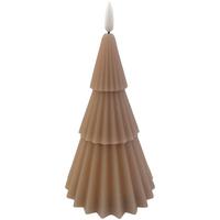 LED svíčka TREE -PAZ- - šedohnědá, Konvenční, plast/přírodní materiály (10/16,5cm) - Modern Living