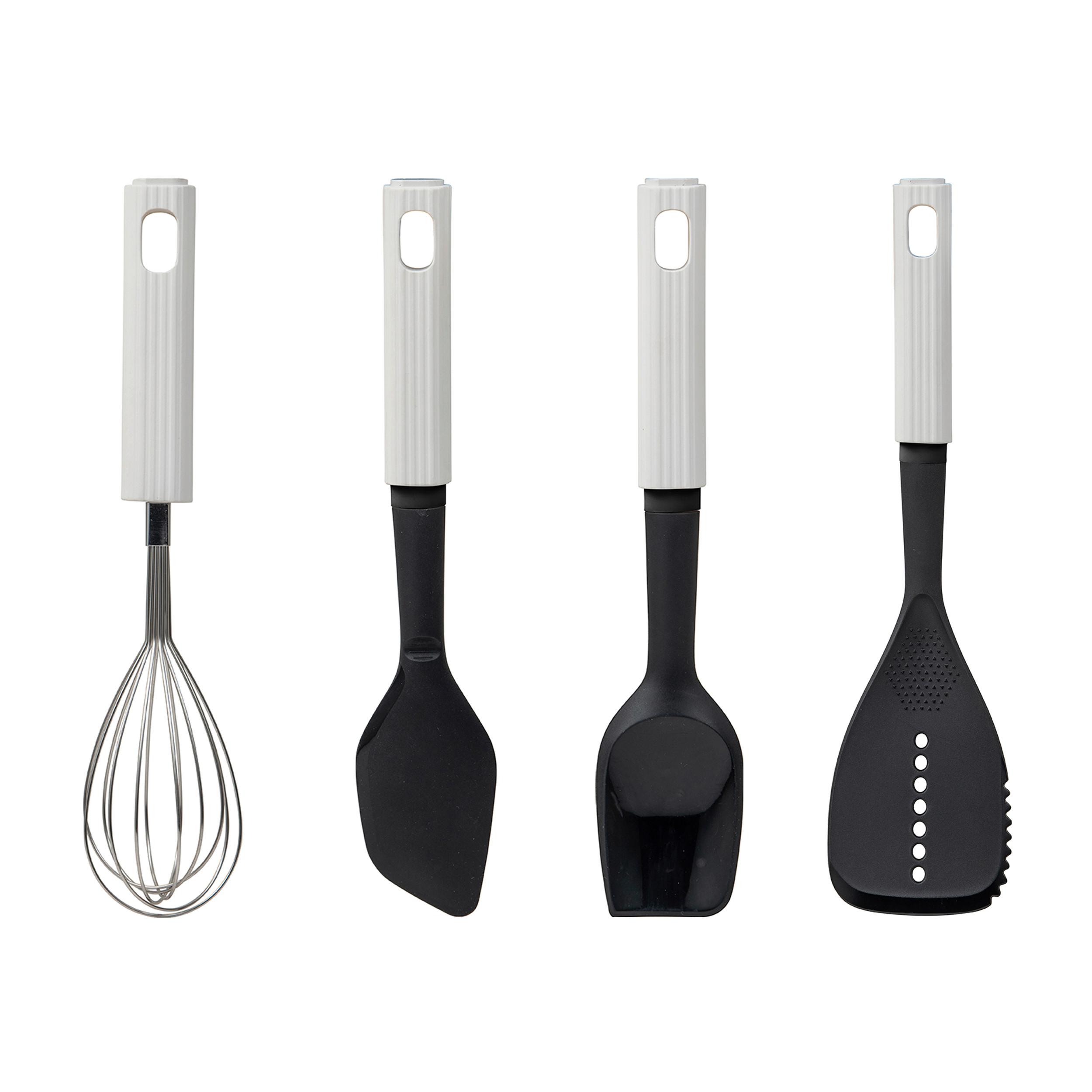 Küchenhelferset Kitchen Tools Weiß 4-Teilig - Weiß, Basics, Kunststoff (10.6/11/35cm)