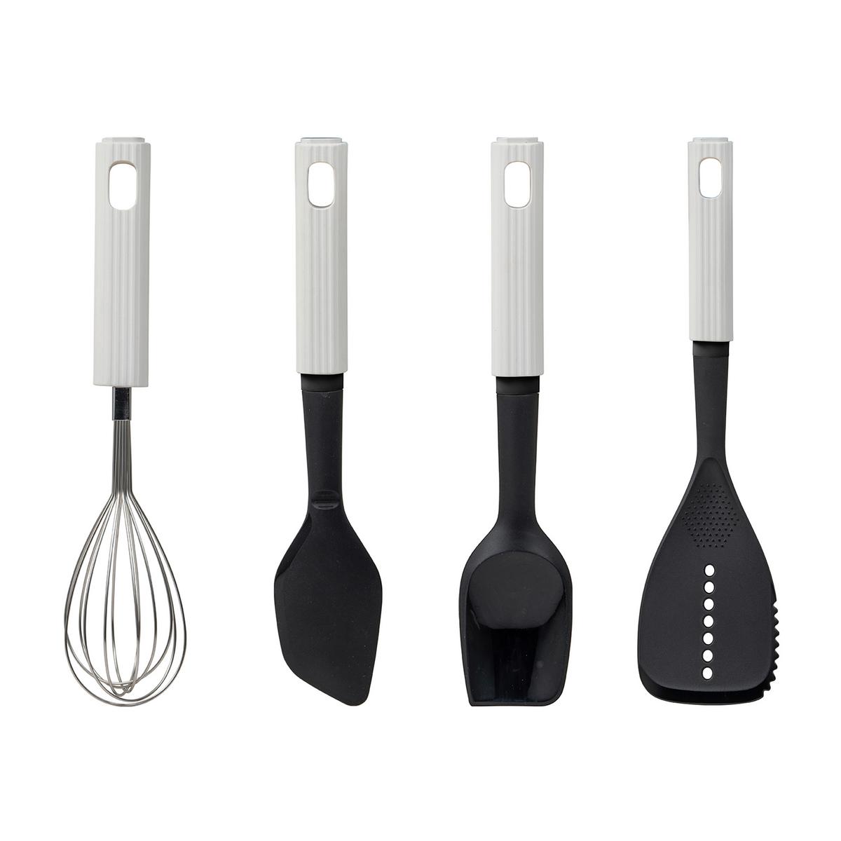 Küchenhelferset Kitchen Tools Weiß 4-teilig - Weiß, Basics, Kunststoff (10.6/11/35cm)