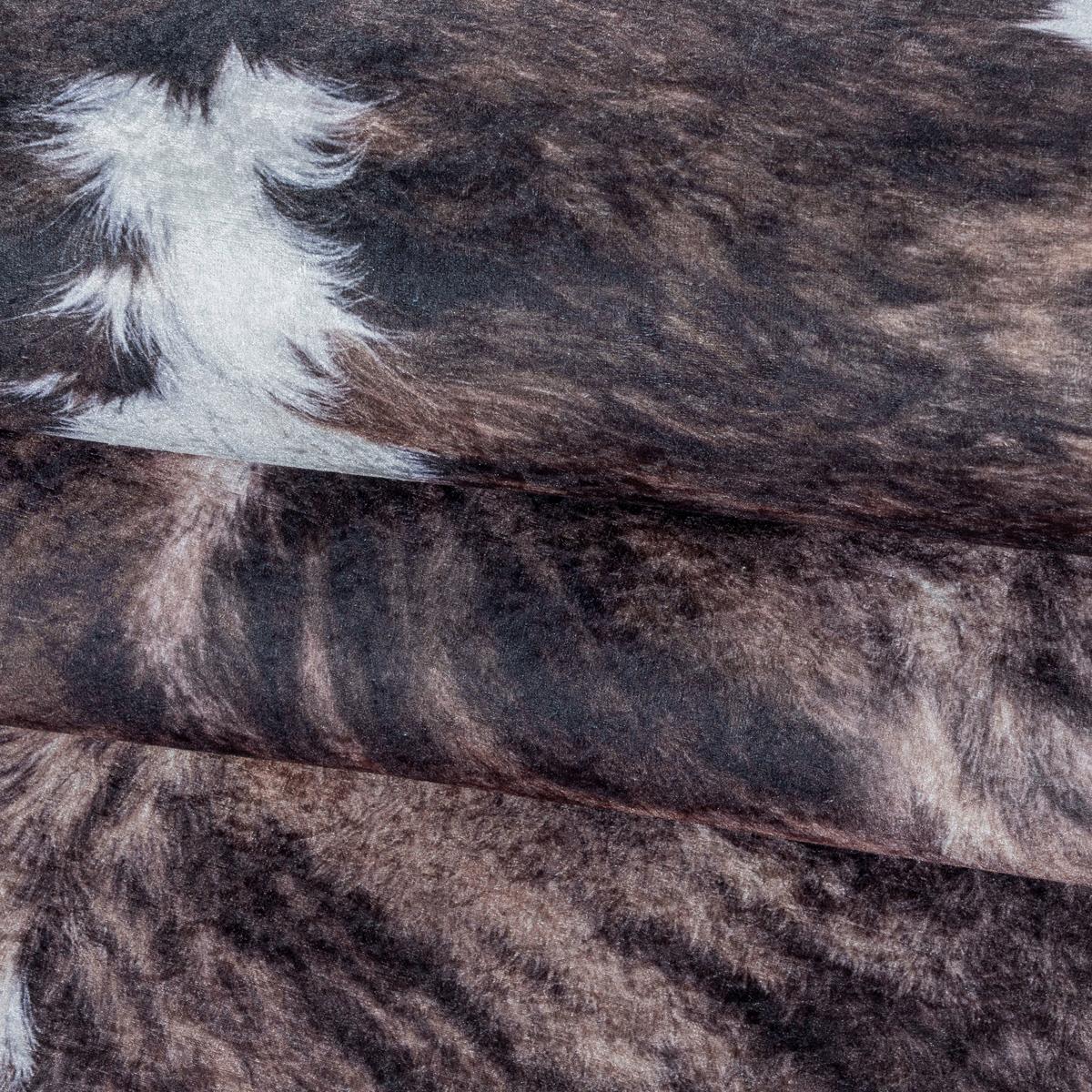 Fellteppich Etosha - Braun/Weiß, Design, Textil (100/135cm) - Novel