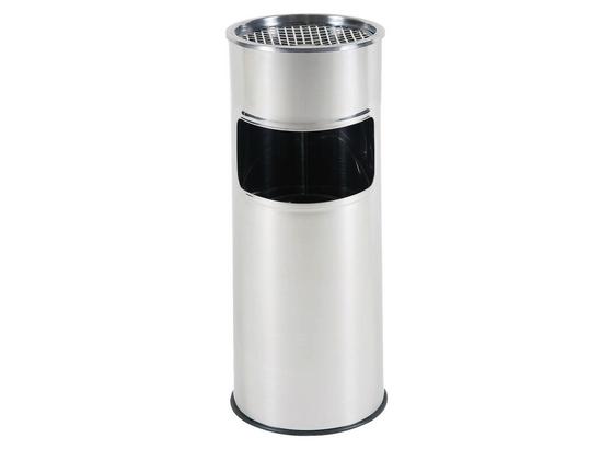 Standascher mit Mistkübel - Silberfarben, MODERN, Metall (25/58cm) Standascher mit Mistkübel - Silberfarben, MODERN, Metall (25/58cm)