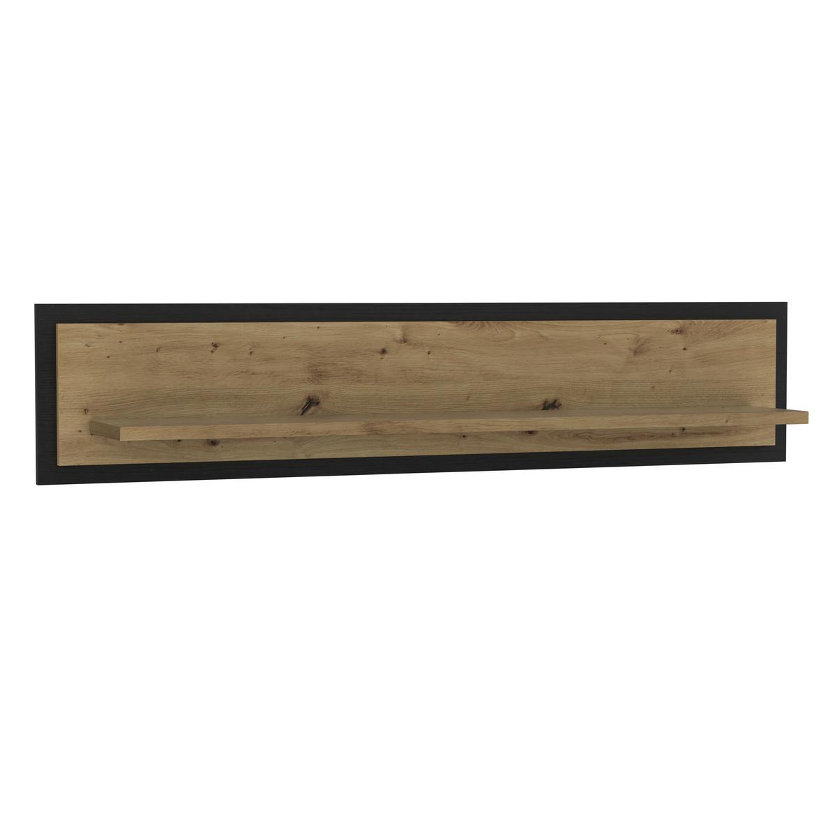 Wandboard Trondheim B: 140 cm Artisan Eiche Dekor - Eichefarben/Schwarz, Basics, Holzwerkstoff/Kunststoff (140/29,6/23,4cm) - Livetastic
