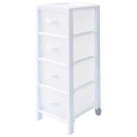 Allzweckwagen Futura Mit 4 Fächern Kunststoff Weiß B:38cm - Weiß, Basics, Kunststoff (29,5/38/76cm)