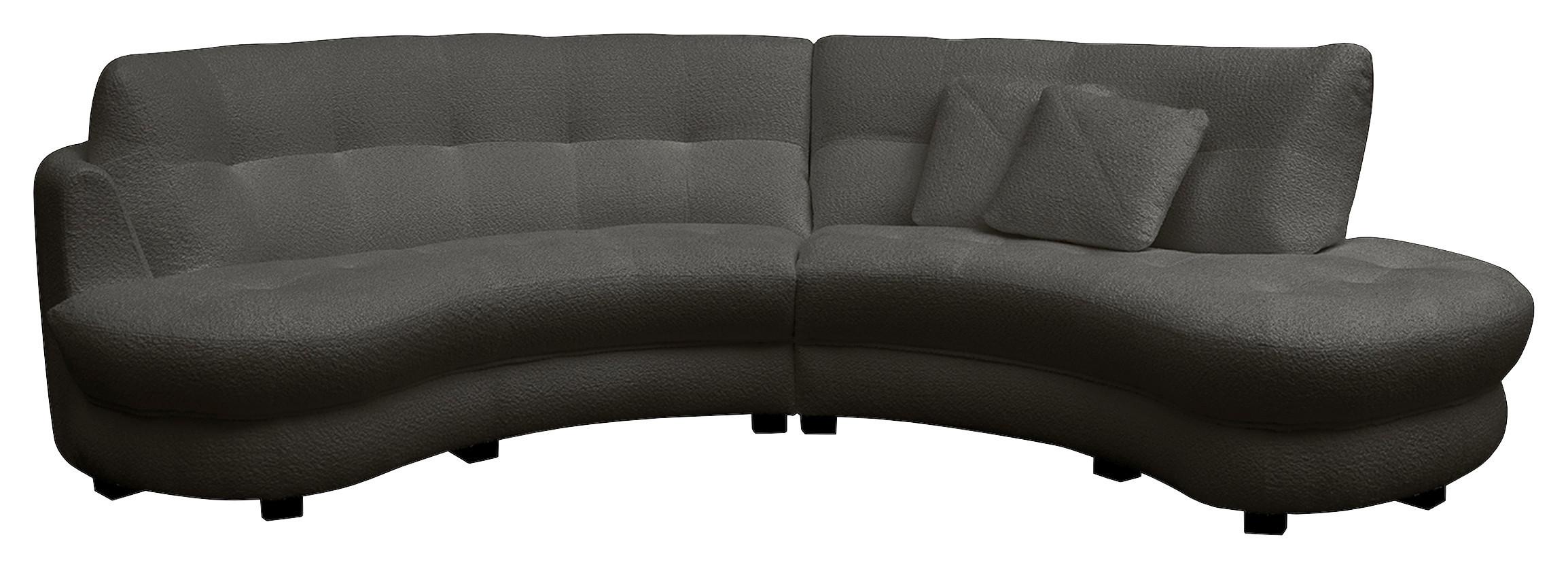 Ecksofa Bretania Anthrazit S: 300x113 cm - Anthrazit/Schwarz, Design, Textil (300/113cm) - Livetastic