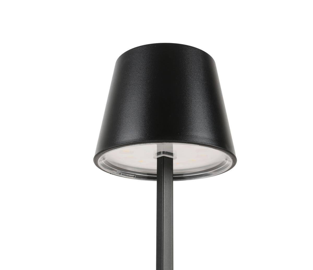 LED-Tischleuchte Celine - Schwarz, MODERN, Kunststoff/Metall (10,5/26cm) - Luca Bessoni