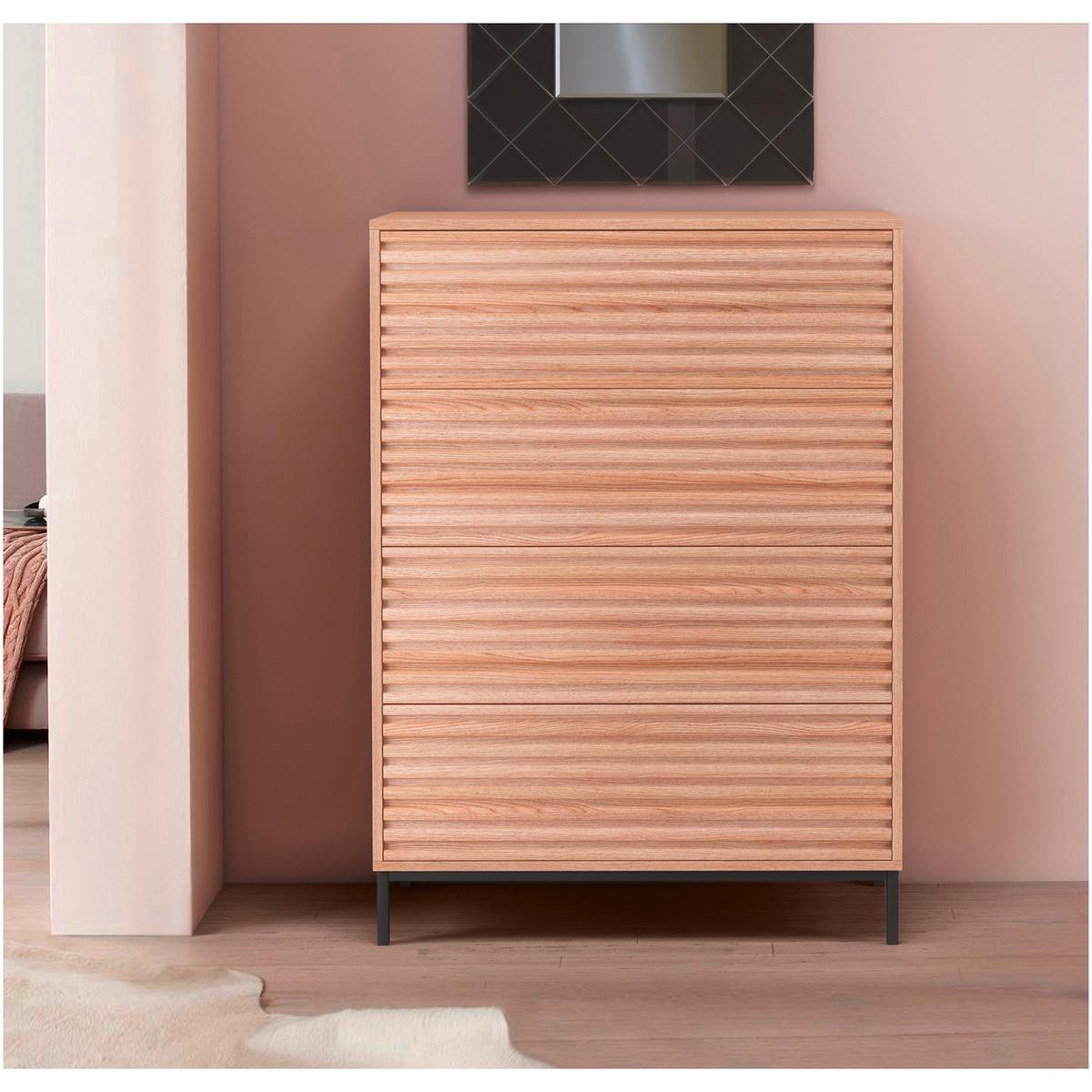 Highboard Celine Naturfarben B: 80 cm - Naturfarben, Design, Holzwerkstoff (80/110/35cm) - MID.YOU