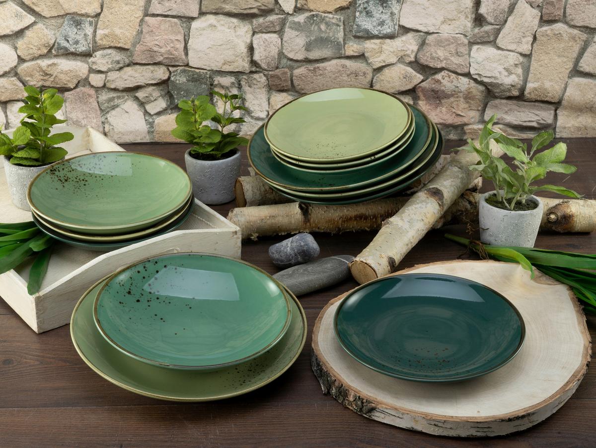 Jedálenský servis 12-dielny - viacfarebná, keramika (31,5/31,5/38cm) - Creatable