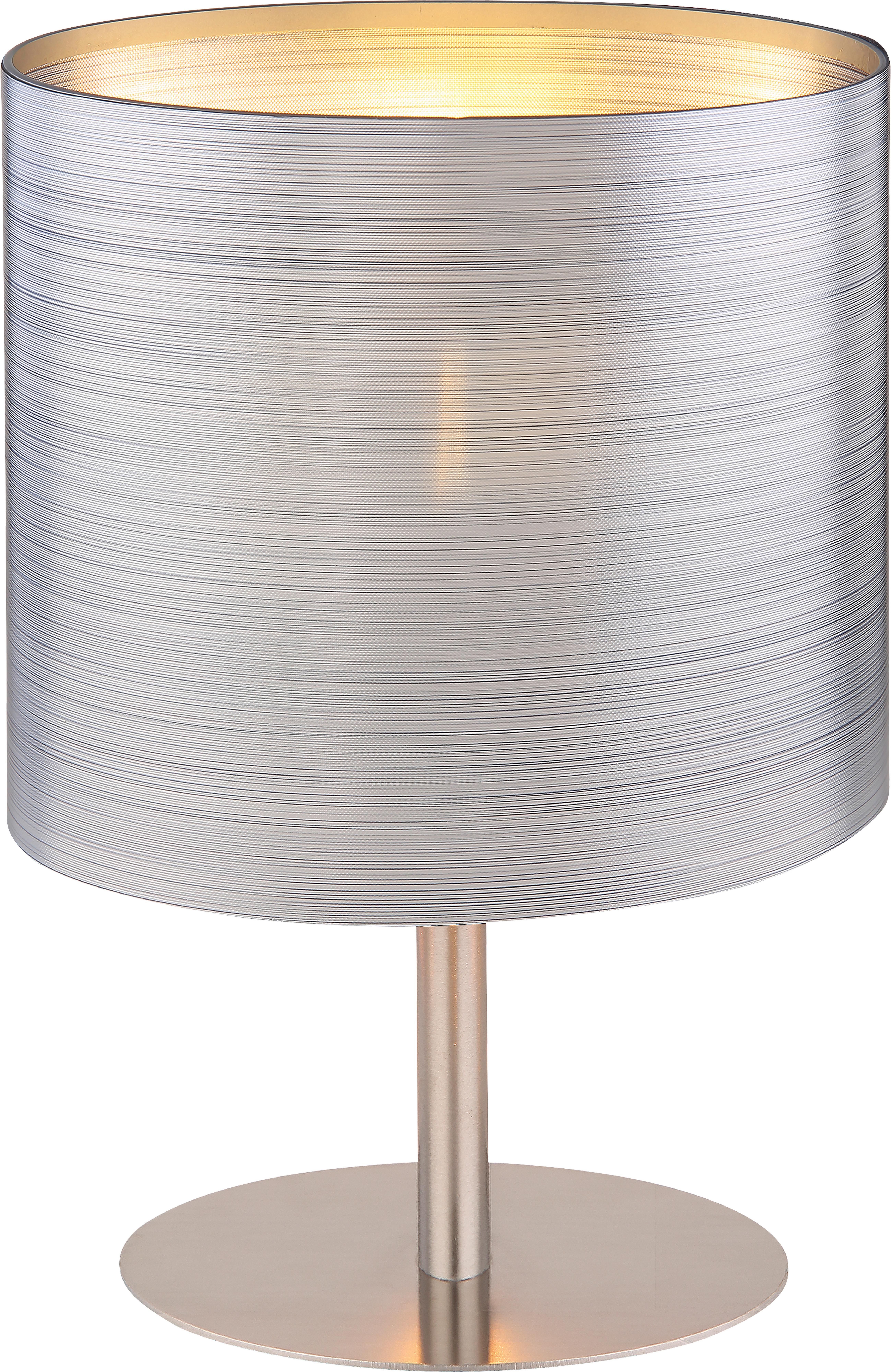 Tischlampe Sulli Silberfarben mit Schalter - Silberfarben/Nickelfarben, ROMANTIK / LANDHAUS, Kunststoff/Metall (18/10/25cm) - James Wood