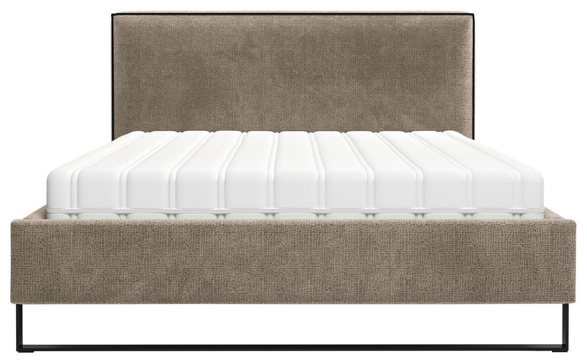 Polsterbett Winter Braun Lf: 180x200 Cm - Schwarz/Braun, MODERN, Holz/Holzwerkstoff (180/200cm) - MID.YOU