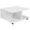 Konferenčný stolík biely - biela, Modern, kompozitné drevo/plast (70/70/36,5cm) - MID.YOU