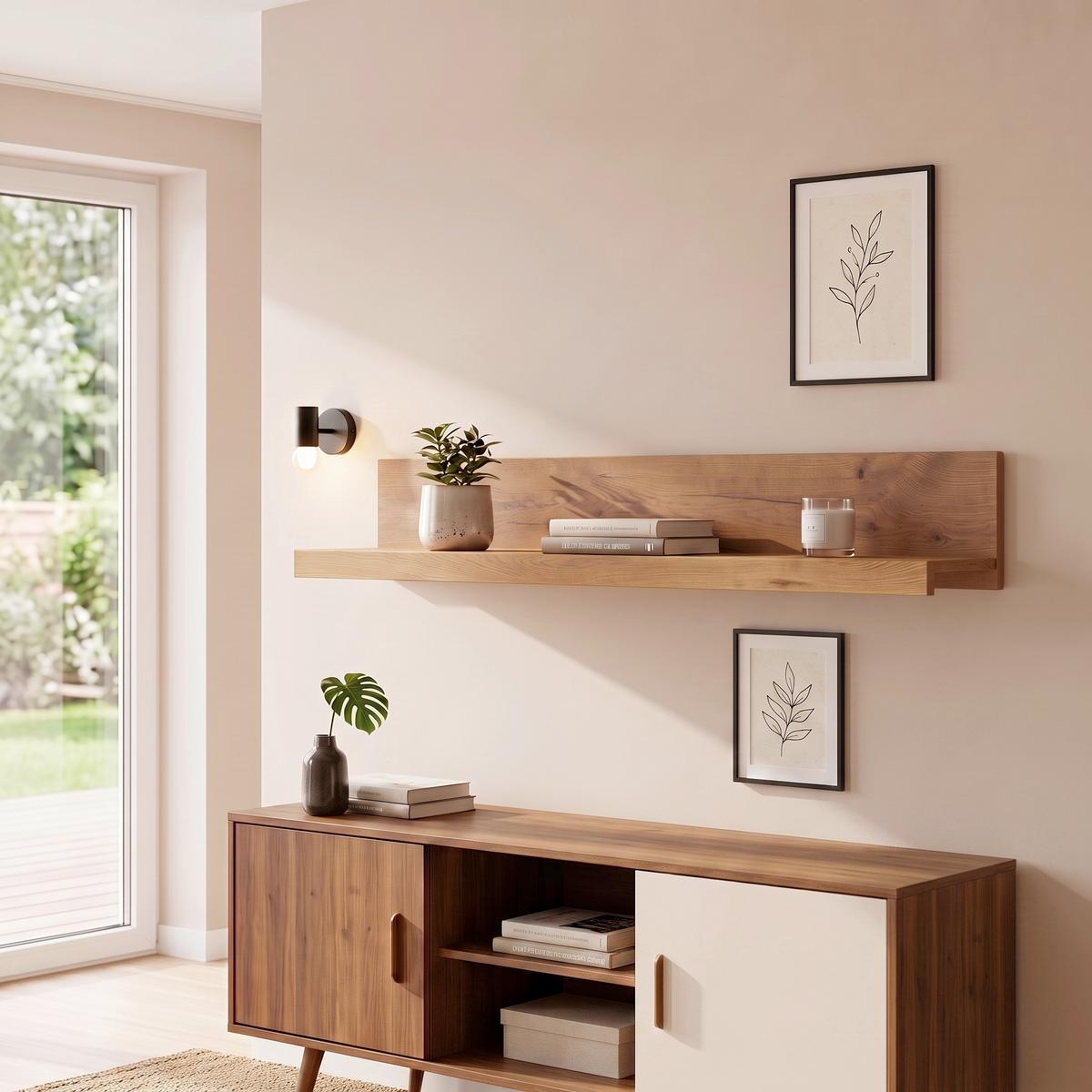 Wandboard Kambo Wildeiche - Wildeiche, ROMANTIK / LANDHAUS, Holzwerkstoff (138/20/20cm)